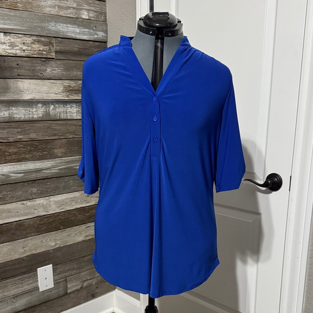 Elegant Royal Blue Women's Blouse